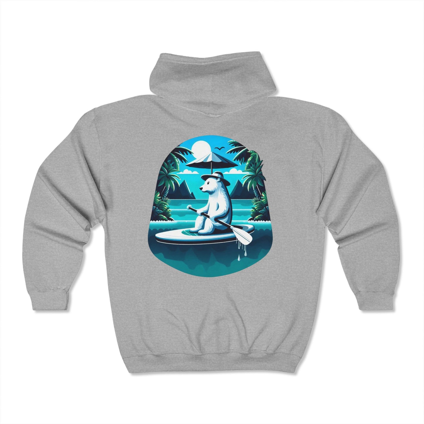 Paddle Paws Full Zip Hoodie - Polar Bear